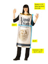 Liquid Death Still Mountain Water Costume, White, Adult One Size