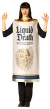 Liquid Death Still Mountain Water Costume, White, Adult One Size