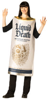 Liquid Death Still Mountain Water Costume, White, Adult One Size