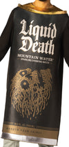 Liquid Death Sparkling Mountain Water Costume, Black, Adult One Size