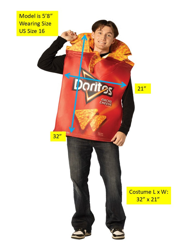 Doritos Nacho Cheese Bag with Chips Costume, Teen Size 16