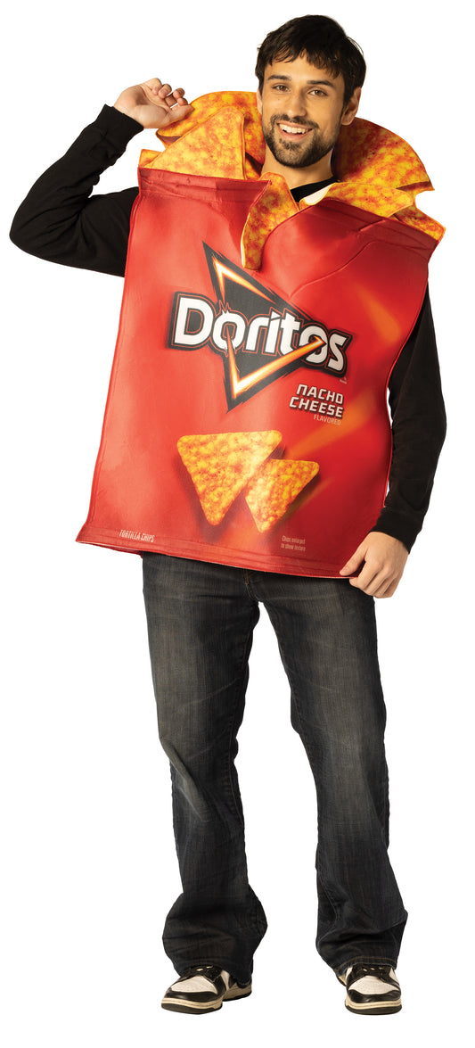 Doritos Nacho Cheese Bag w/Chips Costume, Adult One Size