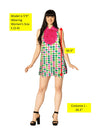 Swaggertown Dress Pink & Green Houndstooth Costume, Women's Various Sizes