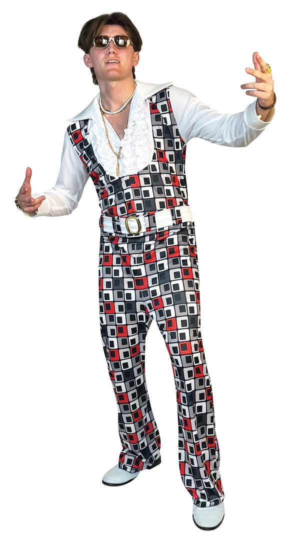 Swaggertown Pantsuit Black & White Cubes Costume, Men's Various Sizes