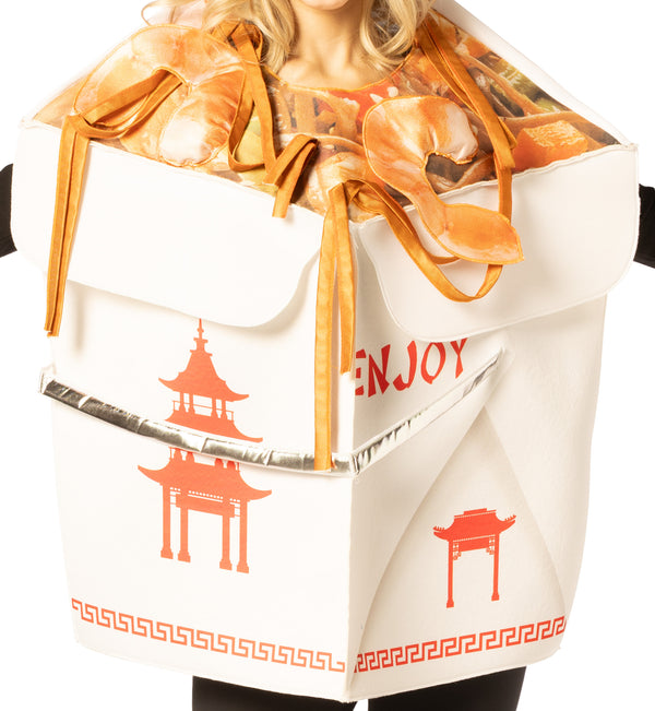 Chinese Lo Mein Take Out Container Costume, One Size Fits Most