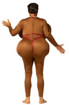 Bronzed Big Bikini Babe Beauty Halloween Costume, Brown, Adult One Size