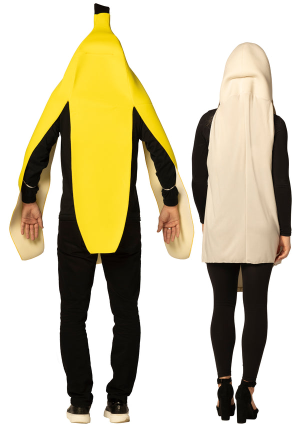 Banana Peel & Peeled Banana Couple Costume, One Size Fits Most