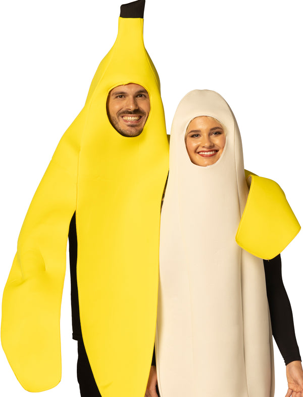 Banana Peel & Peeled Banana Couple Costume, One Size Fits Most