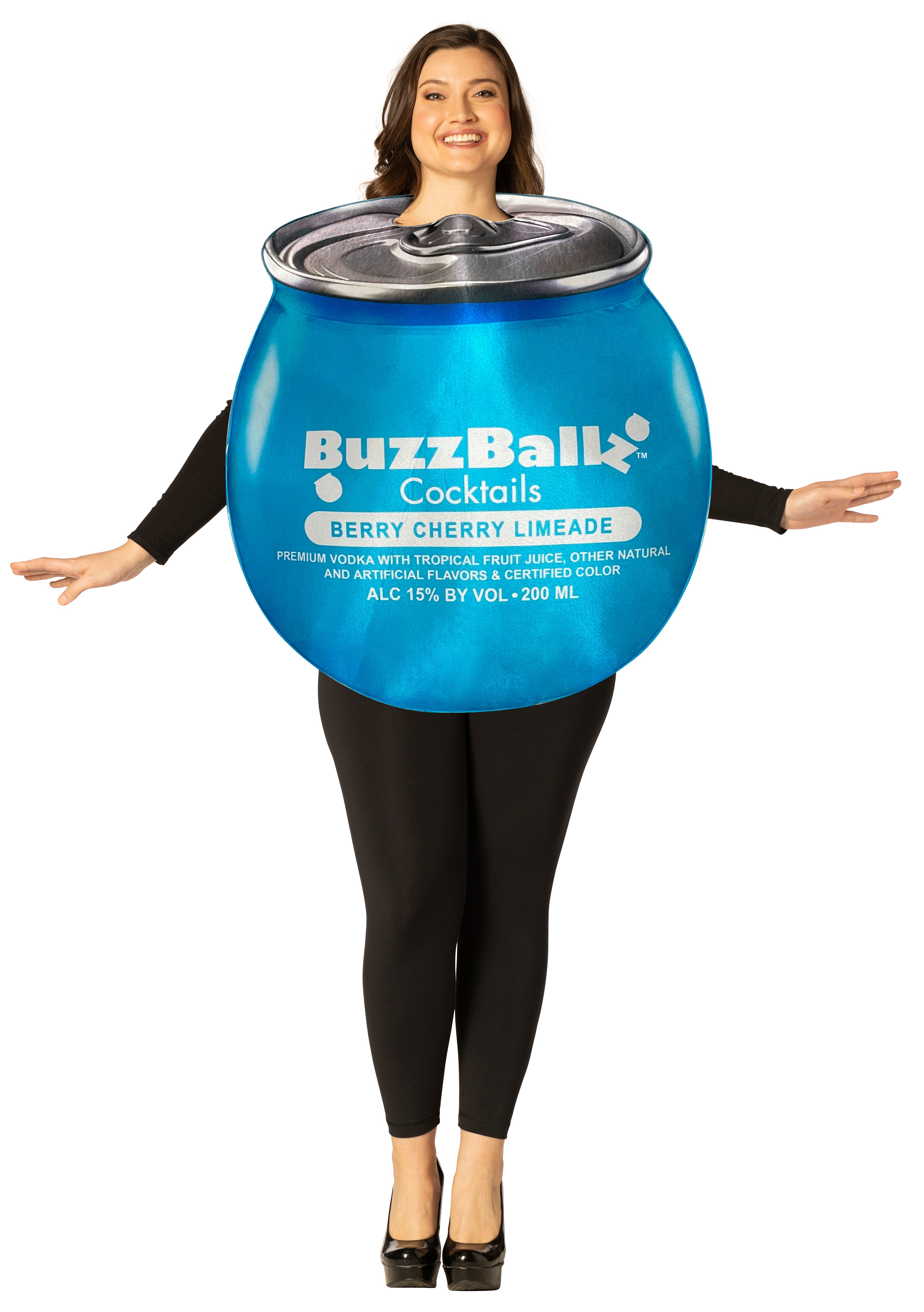 Buzzball Inflatable BuzzBallz Berry Cherry Limeade Halloween Costume, Blue, Adult One Size ...