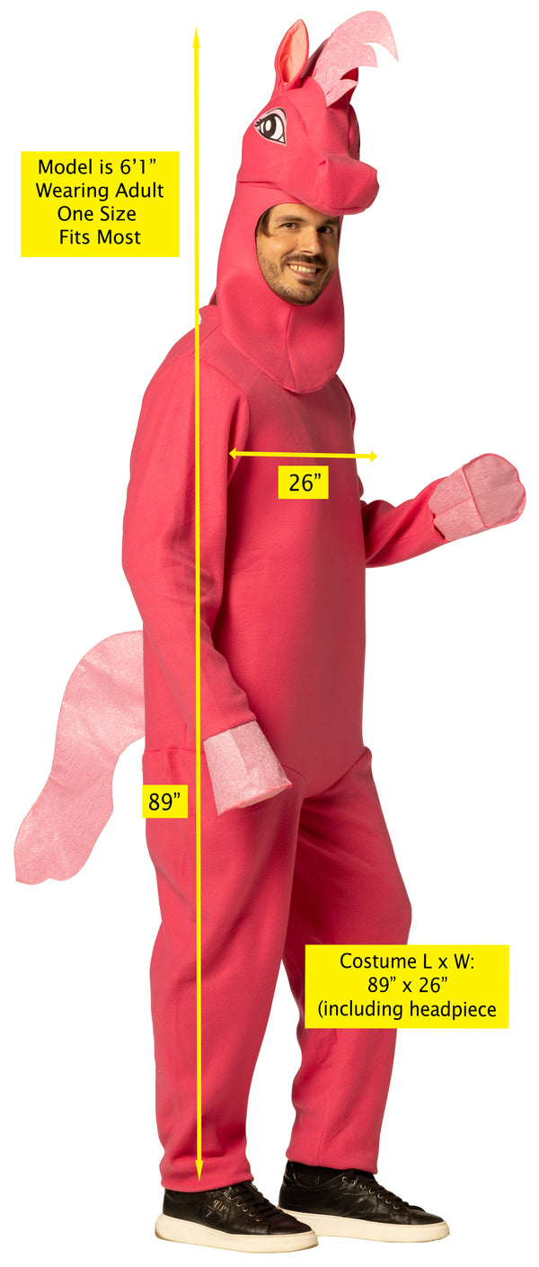 Pink Pony Guy Costume, Men, Men's Adult One Size