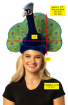 Peacock Hat Costume Accessory, One Size Fits Most