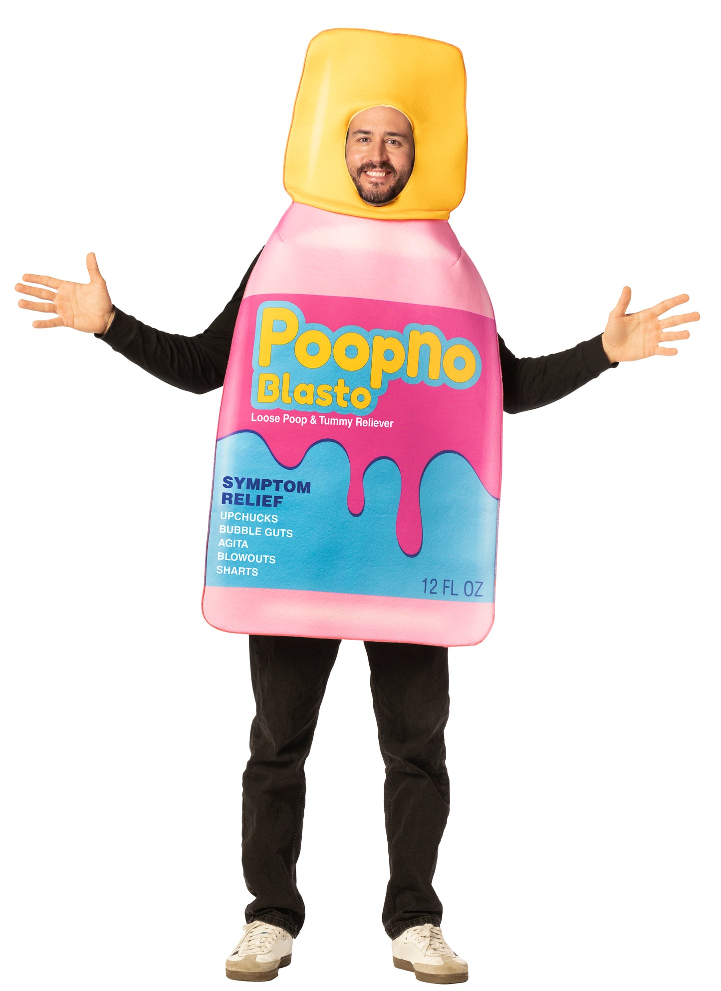 Poop No Blasto Pink Tummy Relief Costume, One Size Fits Most