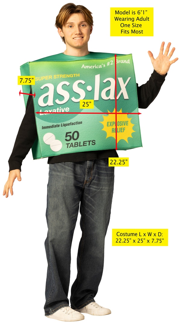 Laxative Package Costume, One Size Fits Most