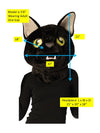 Black Cat Head Halloween Costume, Adult One Size