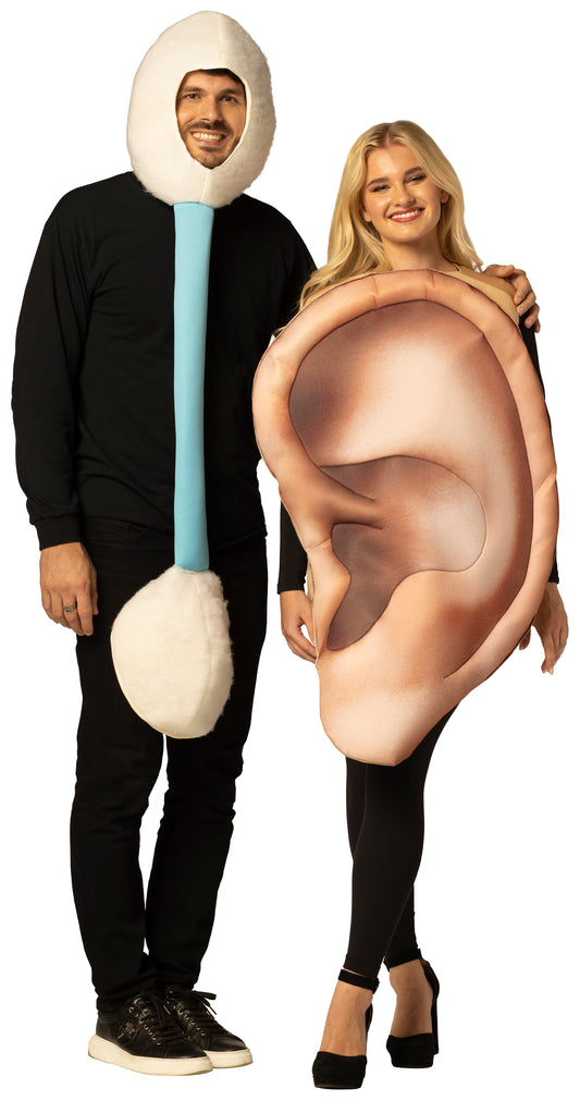 Cotton Swab & Ear Couple Costume, One Size Fits Most