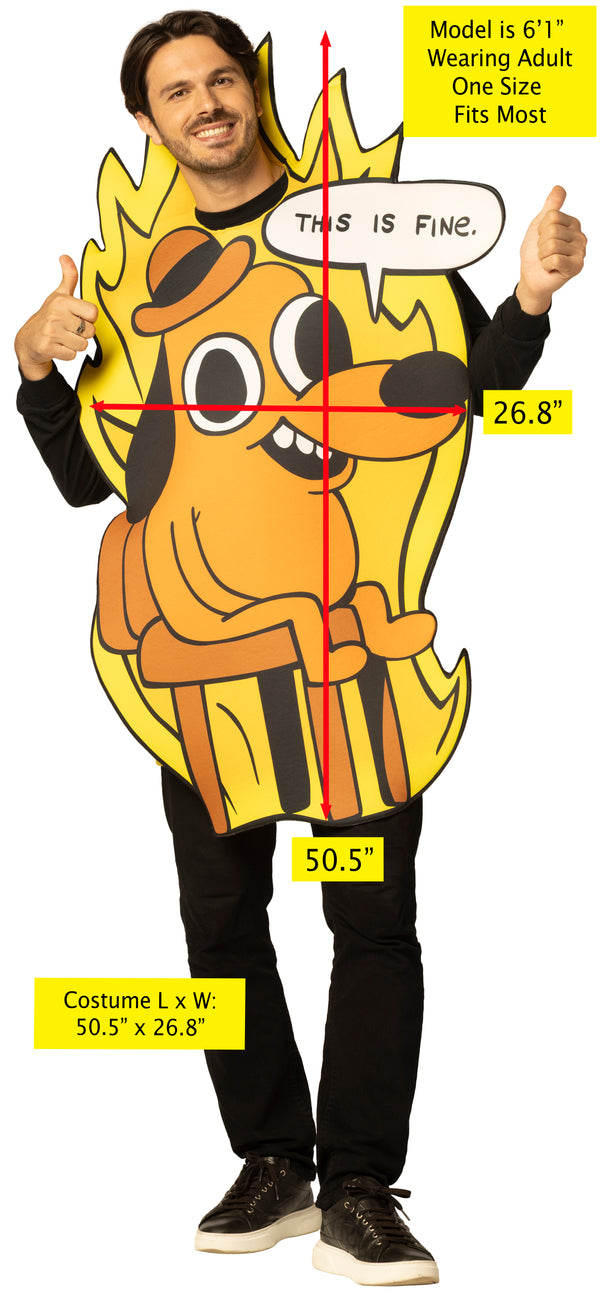 This is Fine Dog Costume, One Size Fits Most