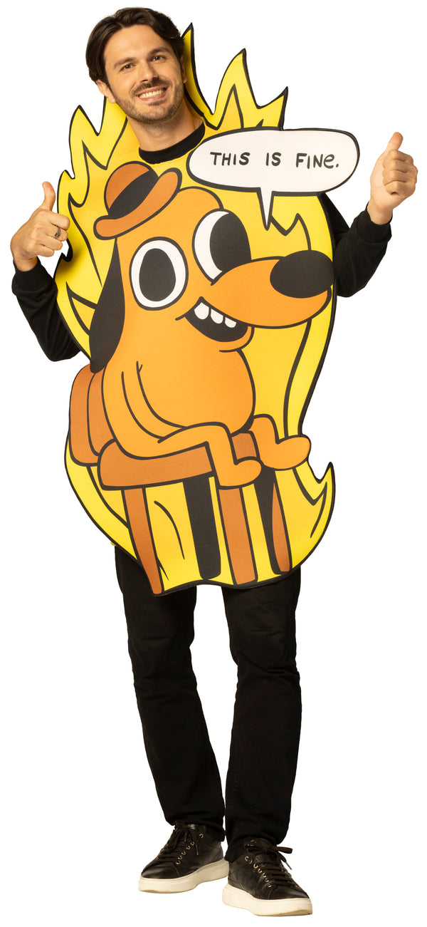This is Fine Dog Costume, One Size Fits Most