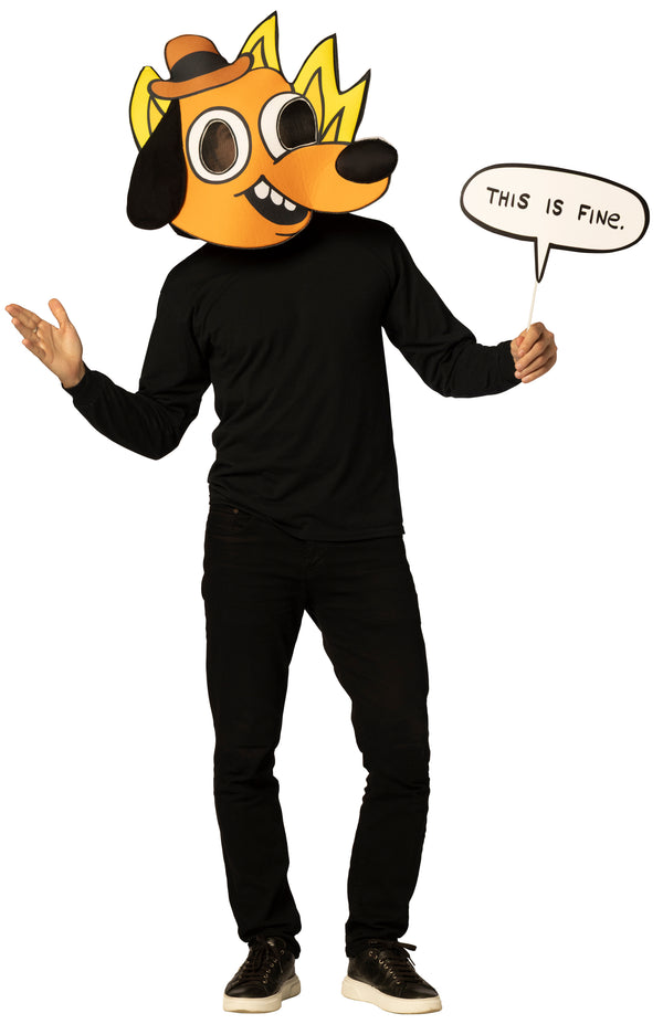 This is Fine Dog Mask Costume, One Size Fits Most
