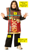Milk Chocolate Bar Costume, Child Size 7-10