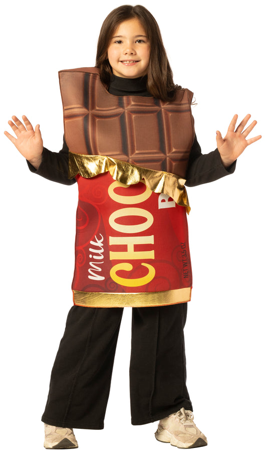 Milk Chocolate Bar Costume, Child Size 7-10