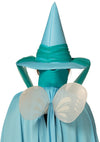 Fairy Godmother Hat, Cape, Wings & Wand, Blue Costume, One Size Fits Most