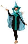 Fairy Godmother Hat, Cape, Wings & Wand, Blue Costume, One Size Fits Most