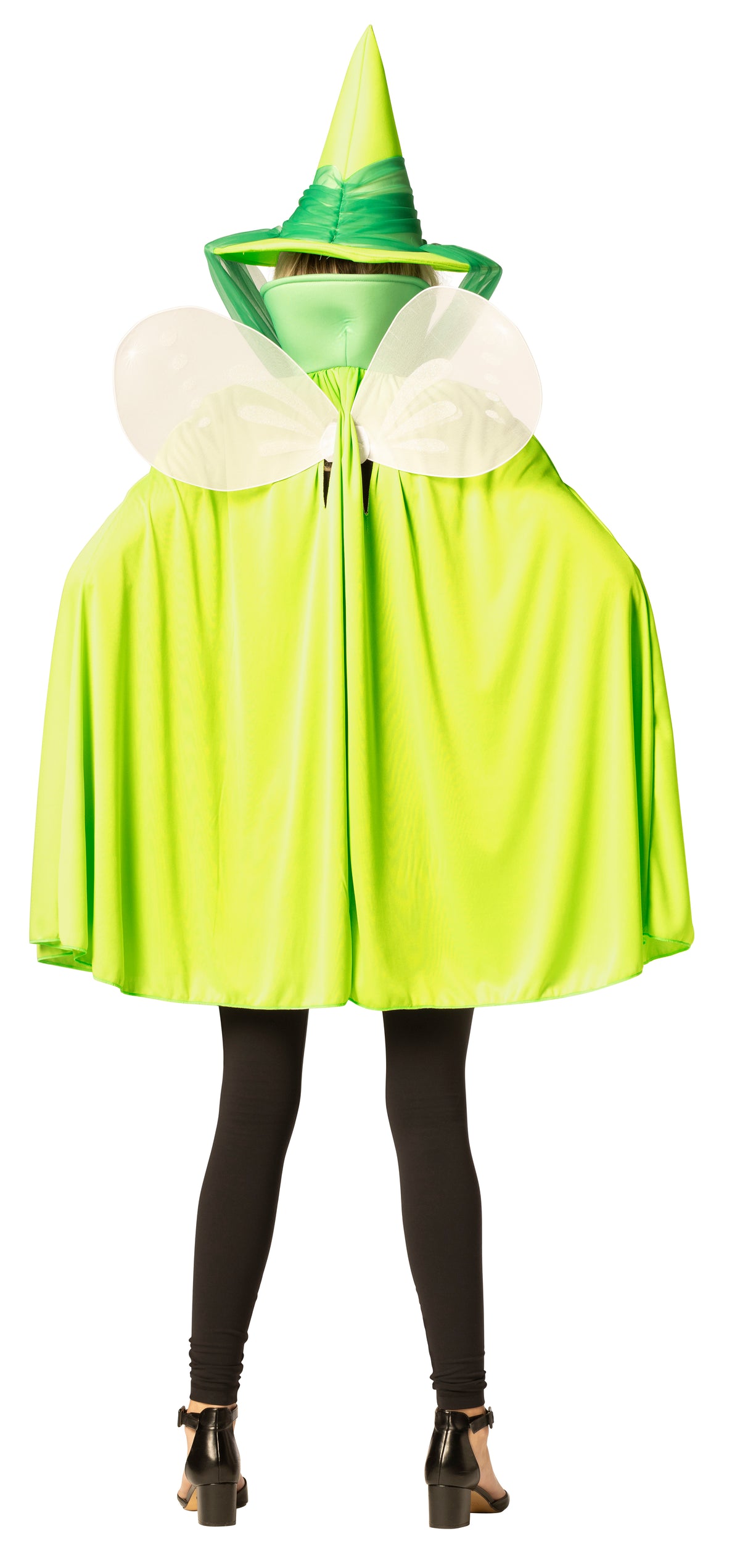 Fairy Godmother Hat, Cape, Wings & Wand, Green Costume, One Size Fits Most