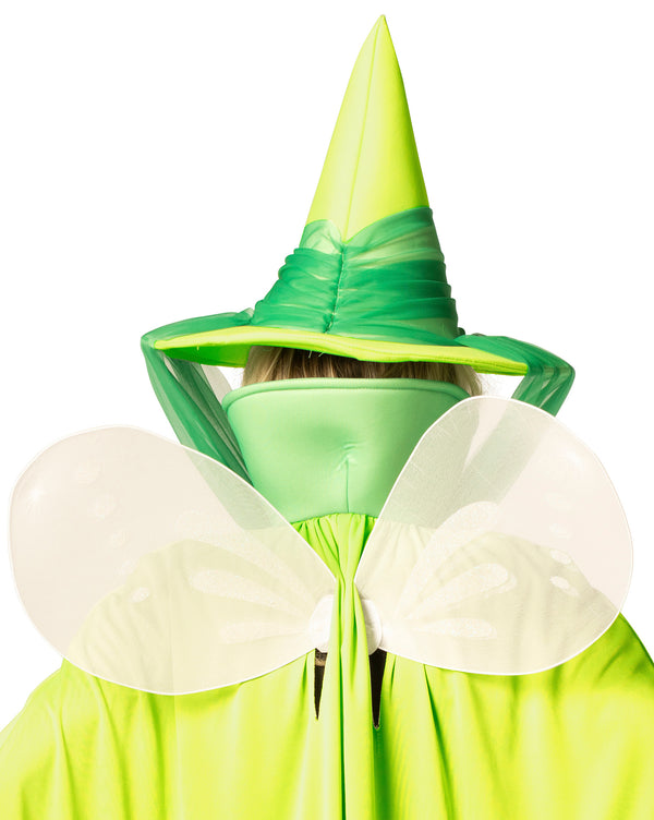 Fairy Godmother Hat, Cape, Wings & Wand, Green Costume, One Size Fits Most