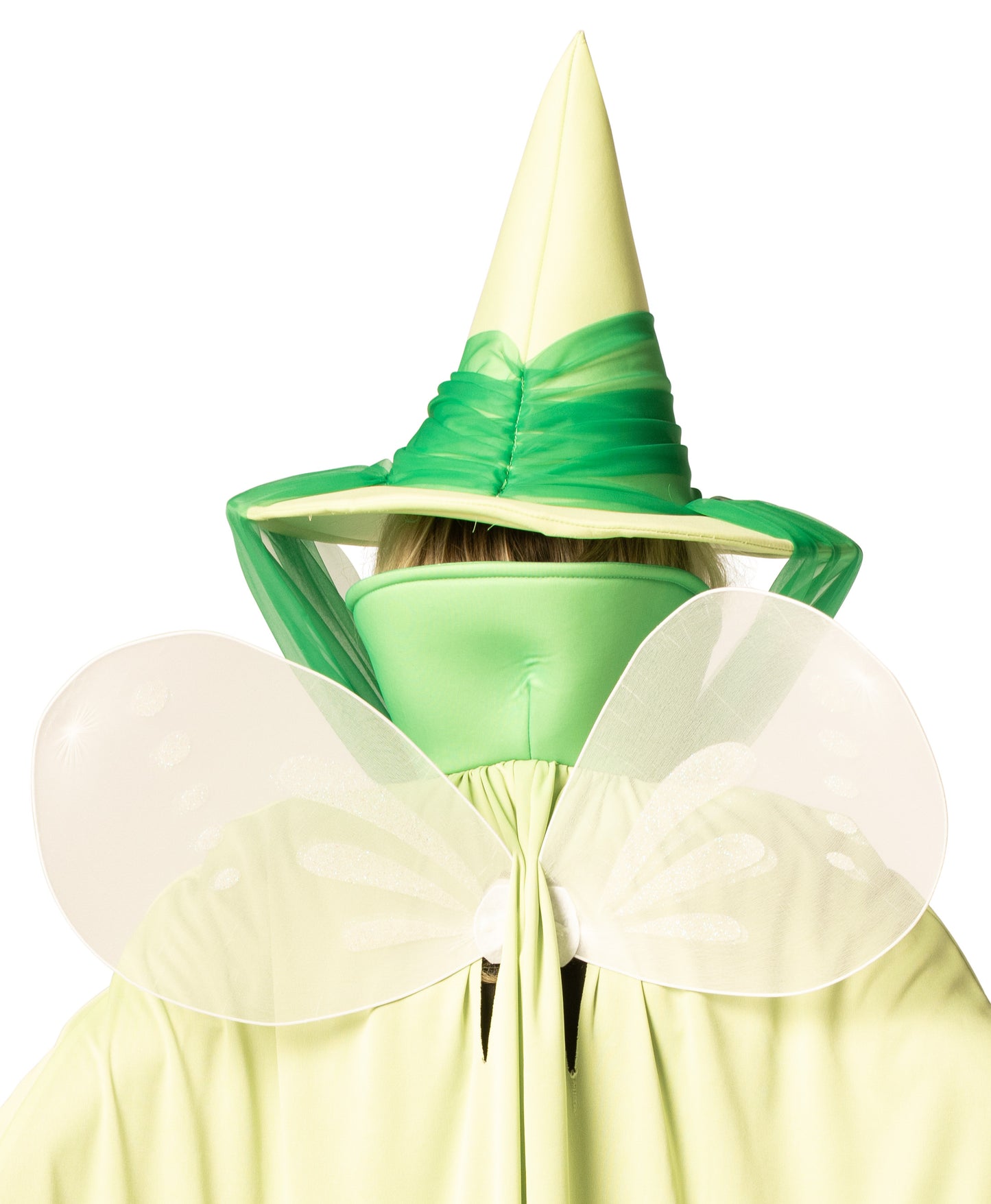 Fairy Godmother Hat, Cape, Wings & Wand, Green Costume, One Size Fits Most