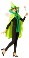Fairy Godmother Hat, Cape, Wings & Wand, Green Costume, One Size Fits Most