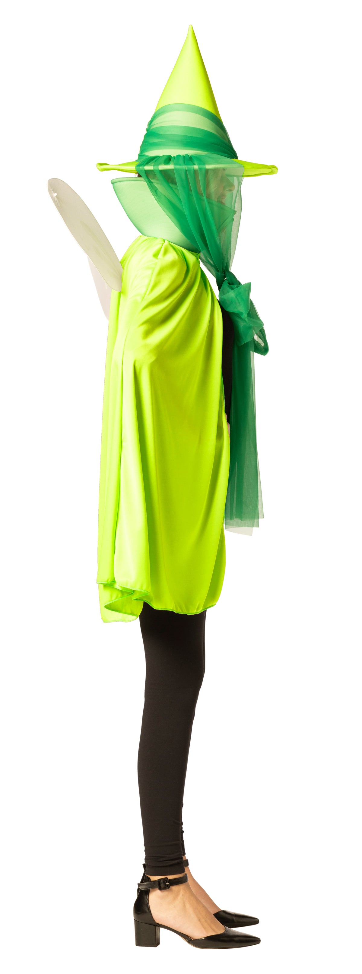 Fairy Godmother Hat, Cape, Wings & Wand, Green Costume, One Size Fits Most