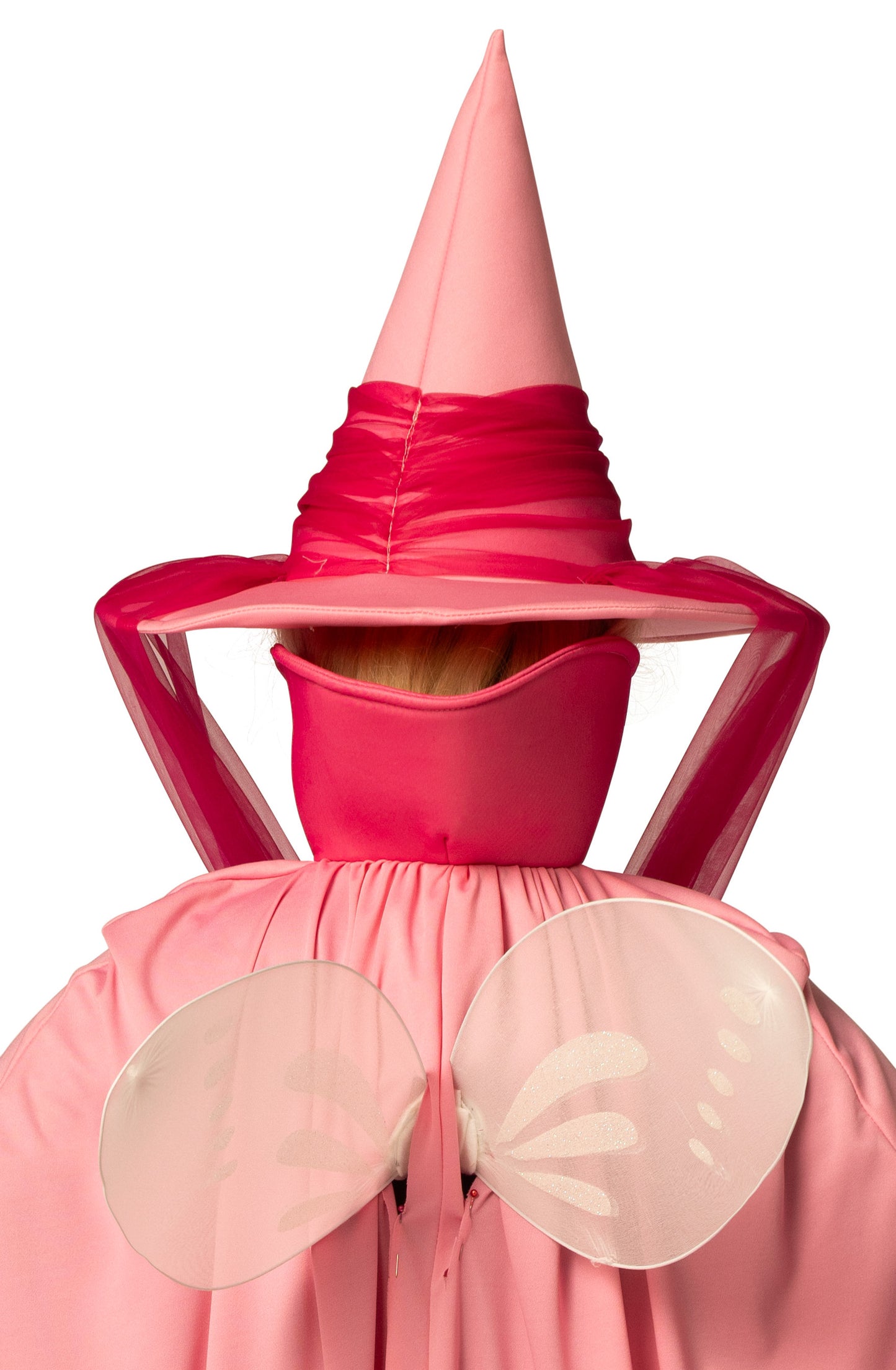 Fairy Godmother Hat, Cape, Wings & Wand, Pink Costume, One Size Fits Most