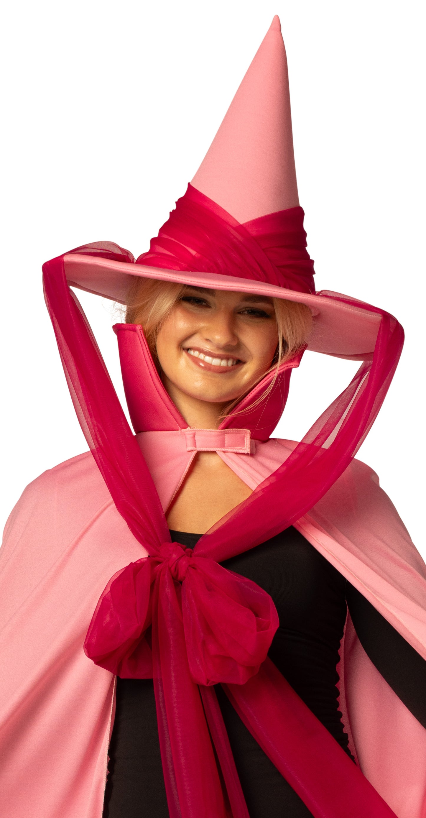 Fairy Godmother Hat, Cape, Wings & Wand, Pink Costume, One Size Fits Most