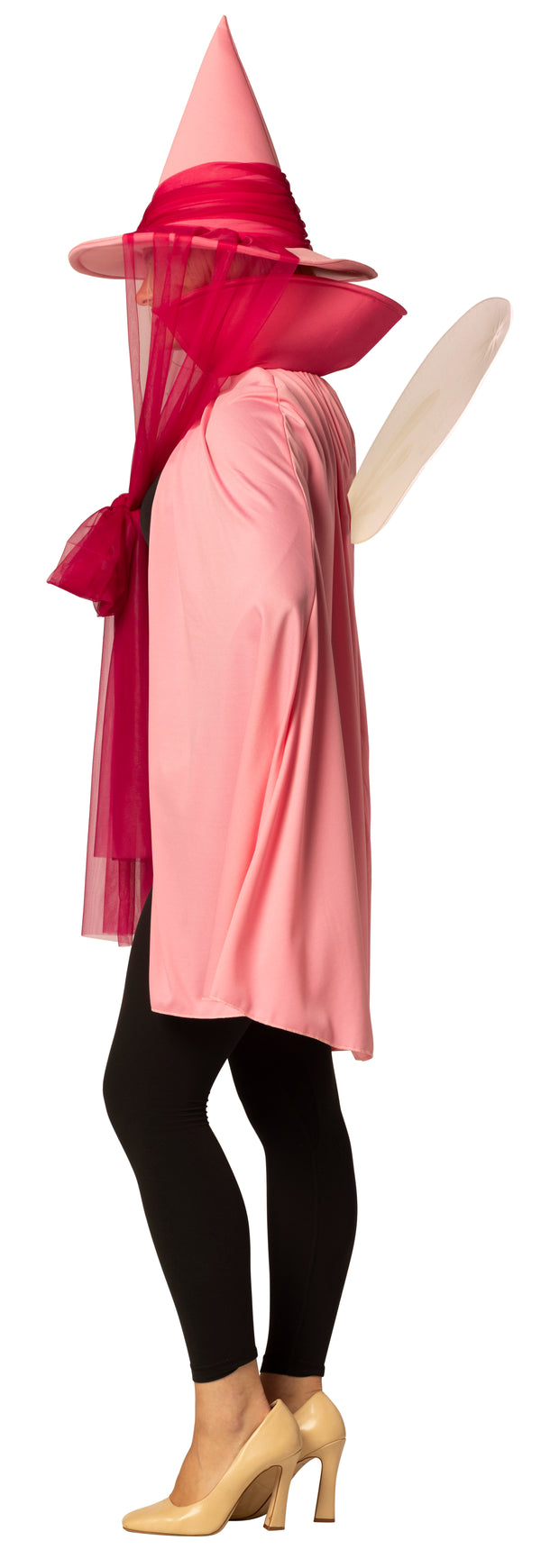 Fairy Godmother Hat, Cape, Wings & Wand, Pink Costume, One Size Fits Most