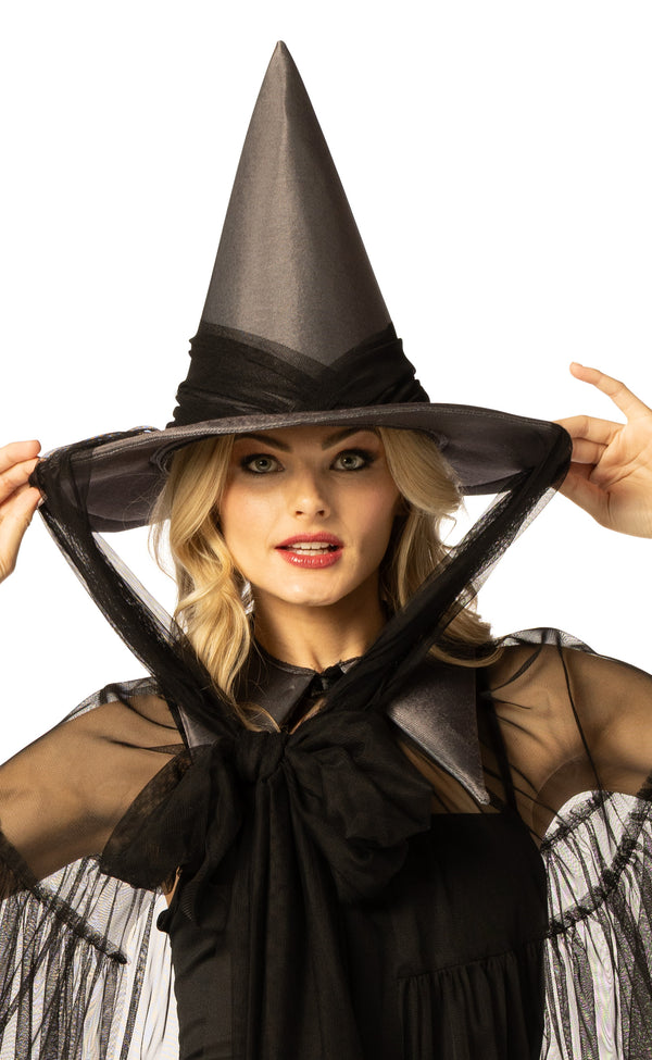 Witch Hat & Cape, Black Costume, One Size Fits Most