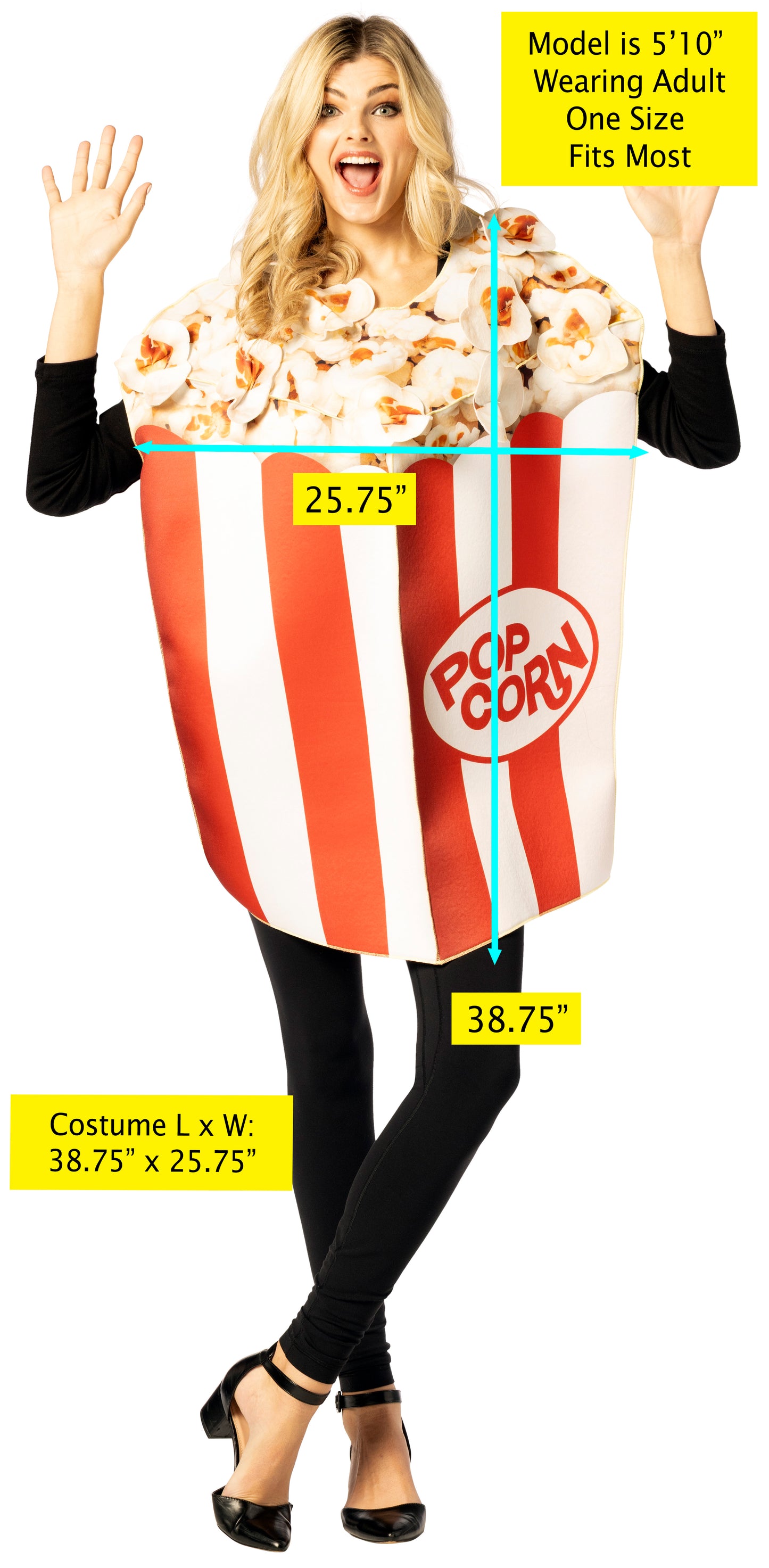 Popcorn Tub Costume, One Size Fits Most