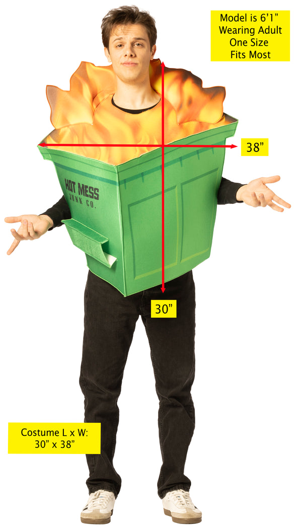 Dumpster Fire Costume, One Size Fits Most