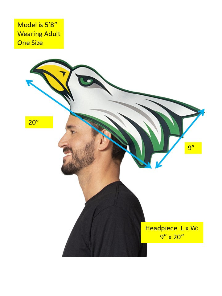 2D Foam Philly Eagle Bird Novelty Hat Headpiece, Adult One Size