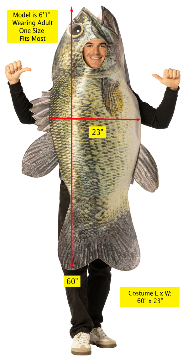 Sea Bass Fish Costume, One Size Fits Most