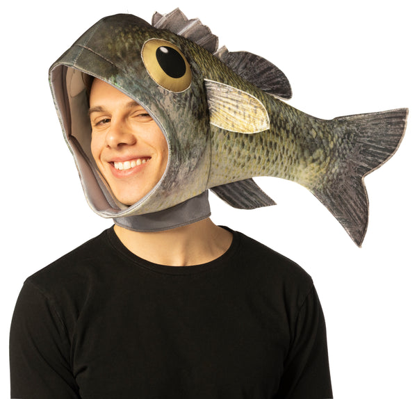 Sea Bass Fish Headpiece Costume Accessory, One Size Fits Most
