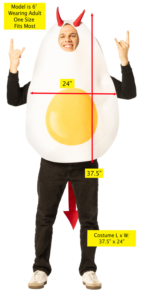 Deviled Egg with Horns Costume, One Size Fits Most