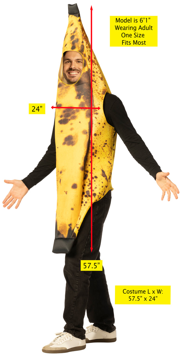 Rotten Banana Costume, One Size Fits Most