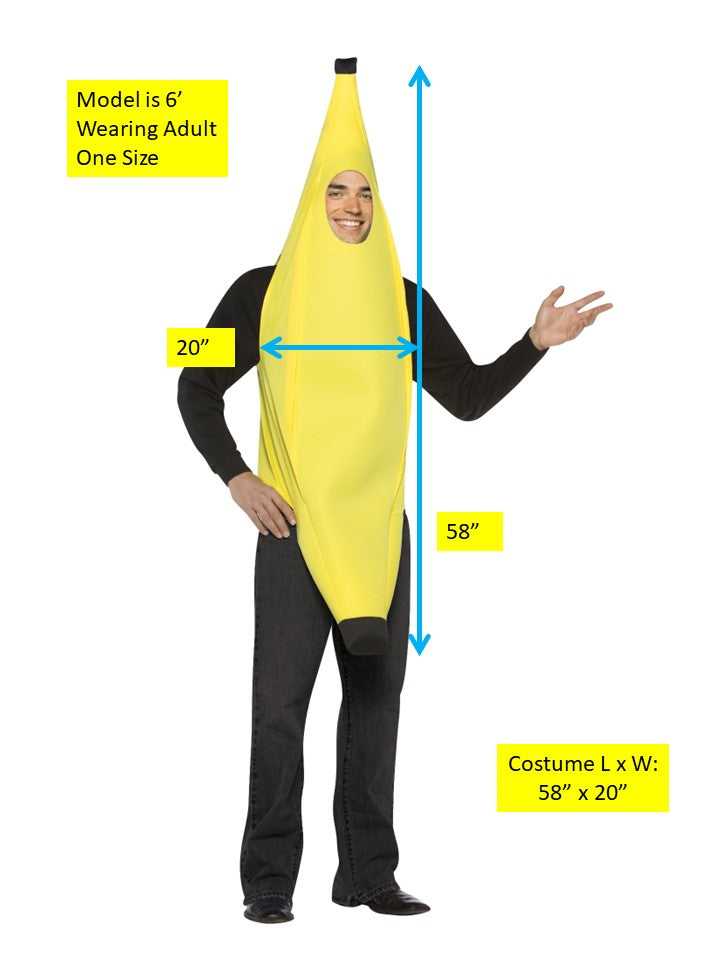 Banana Classic 6 Pack Group Costume, Adult One Size