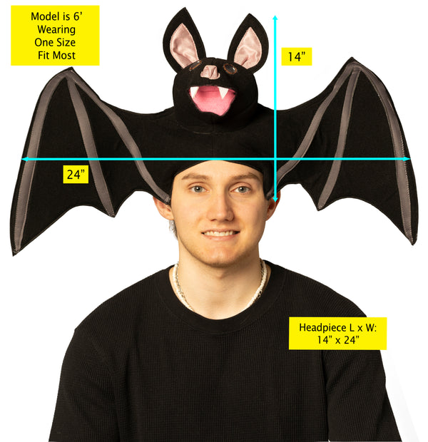 Bat Hat Costume Accessory, One Size Fits Most