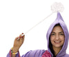 Fairy Godmother with Hooded Cape & Wand, Purple Costume, One Size Fits Most