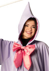 Fairy Godmother with Hooded Cape & Wand, Purple Costume, One Size Fits Most
