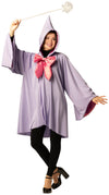 Fairy Godmother with Hooded Cape & Wand, Purple Costume, One Size Fits Most
