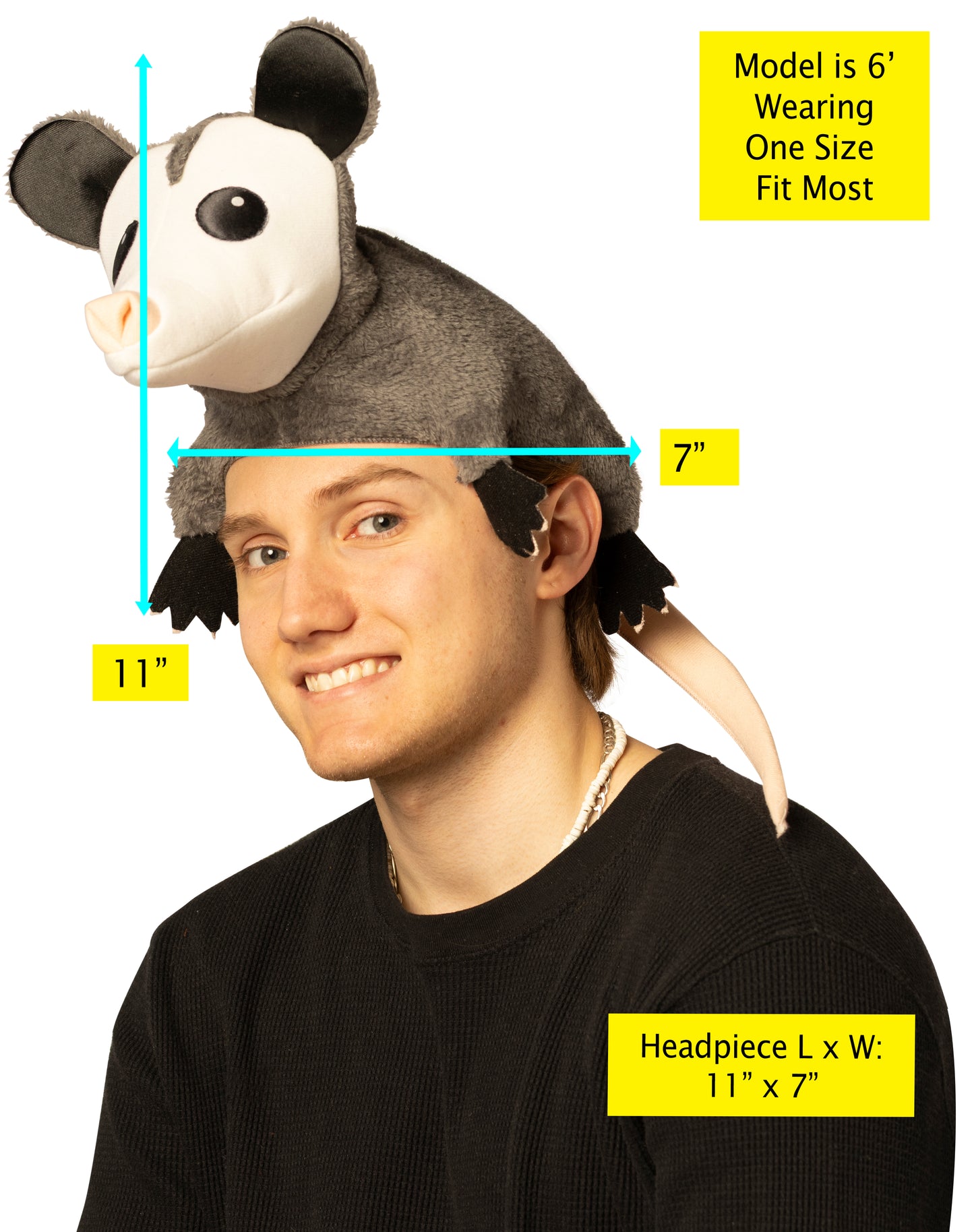 Opossum Hat Costume Accessory, One Size Fits Most
