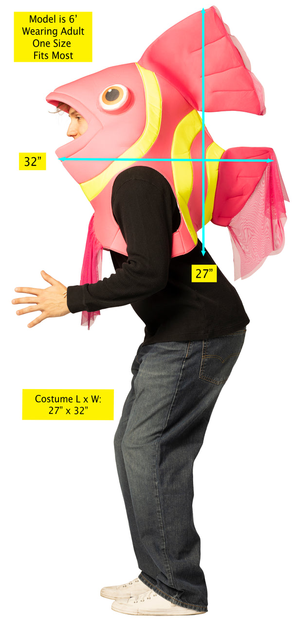 Glow in the Dark, Fish Pink Costume, One Size Fits Most