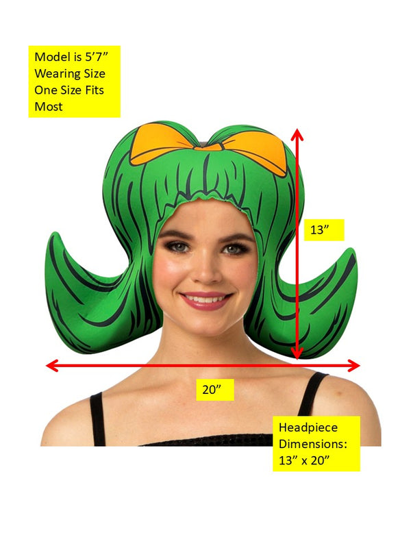 Green Bouffant Cartoon Wig